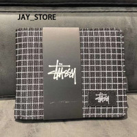 ราคา RUICHE Stussy สั้นพับได้ตามแนวนอนกระเป๋าสตางค์ลายทาง (22220579993)
