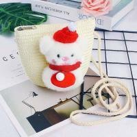 ราคา พร้อมส่ง กระเป๋าเด็ก กระเป๋าสานสำหรับเด็กผู้หญิง กระเป๋าสะพายไหล่ ติดดอกไม้ ติดตุ๊กตาหนอน ติดตุ๊กตากวาง ติดตุ๊กตาหมี กระเป๋าสานแฟชั่น กระเป๋าแฟชั่นเด็ก (21403424669)