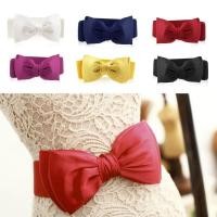ราคา COD Ready Stock 1 แฟชั่นผู้หญิงสาว Bowknot เข็มขัดเอวยางยืดโบว์กว้างเข็มขัดยืดหัวเข็มขัด (4981266555)