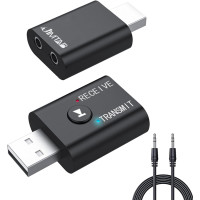 ราคา 2 in 1 บลูทูธ ตัวรับส่งสัญญาณ USB ตัวส่งสัญญาณเสียงและตัวรับสัญญาณบลูทูธ บลูทูธรถยนต์ Bluetooth Transmitter Receiver จัดส่งจากประเทศไทย (22799742377)