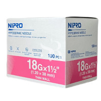ราคา NIPRO เข็ม เบอร์ 18 30 NO 18g 20g 21g 22g 23g 24g 25g 26g 27g 30g 100ชิ้น (22865081584)