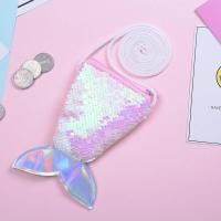 ราคา เด็กสาวเลื่อมหางนางเงือกกระเป๋าสะพายกระเป๋าเงินเหรียญน่ารักกระเป๋า Messenger ของขวัญสำหรับเด็ก (16817015607)