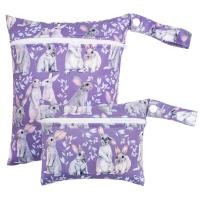 ราคา 2ชิ้นเซ็ตซิปเรียบกระเป๋าใช้งานได้หลากหลายสามารถแขวนผ้าอ้อมกันน้ำใช้ซ้ำได้ถุงสำหรับเล่นโยคะซักได้ (22031291776)