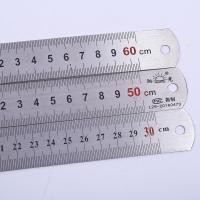 ราคา ไม้บรรทัดเหล็ก สแตนเลส ฟุตเหล็ก เขียนแบบ ยาว 30 50 60 CM สินค้าในไทย (20086850248)