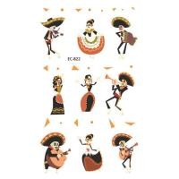 ราคา New Halloween Tattoo Stickers Funny Cartoon Funny Kids Tattoo Sticker Disposable tattoo stickers (16100119499)
