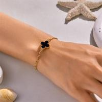 ราคา Fashion Korean 18K Gold Plated Four Clover Leaf Flower Bracelet Adjustable Bangle Women Jewelry Birthday Gift (22184424930)