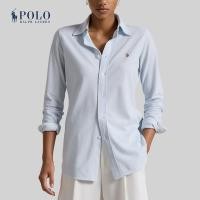 ราคา Polo Ralph Lauren เสื้อเชิ้ตผู้หญิง Slim Fit Knit Cotton Oxford Shirt รุ่น WMPOSHTNDO20623 สีฟ้า (22733024040)