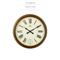 ราคา DOGENI Classic Clock WMP002DB นาฬิกาแขวนผนัง พร้อมเสียงดนตรี ดีไซน์คลาสสิก วินเทจ ตัวเลขโรมัน (823028490)