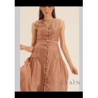 ราคา Ivory light brown ชุดผู้หญิง น้ำตาล brown เดรส dress (20192263027)