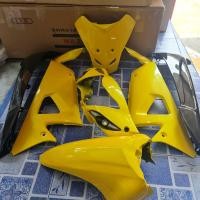 ราคา ครึ่งคันหน้า wave100 u box ยกชุด7ชิ้น เวฟ 100 u box สีเหลือง ดำ (7567710225)