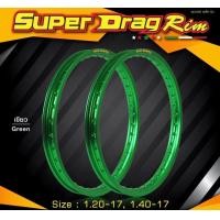 ราคา วงล้อ SUPER DRAG RIM ซุปเปอร์แดรก เเถมเสื้อฟรี มีทั้ง1 2เเละ1 4 ขอบ17 สีล้วนรุ่นสตรีทแท้100 ราคาต่อคู่ ขอบล้อ ซุปเปอร์แดรกมีขนาด1 4ขอบ17กับ1 2ขอบ17 (10571521511)