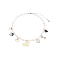 ราคา Unenupeu Original Design สร้อยคอจี้สุนัขน่ารักกระดูกลาย Palladium วัสดุอเนกประสงค์สําหรับผู้ชายและผู้หญิง (22555430610)