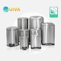 ราคา UIVAถังขยะเท้าเหยียบสแตนเลสทรงกลม Soft close ขนาด5ลิตร12ลิตร20ลิตร30ลิตร ทรงเหลี่ยม6122040ลิตร (22476835560)