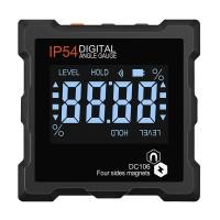 ราคา ZKTI Digital Level Box Protractor Angle Finder Level Gauge Gauge Inclinometer with Magnetic Based Backlight Waterproof (22632241467)