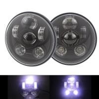 ราคา 5 75นิ้ว LED ไฟหน้าสีดำรอบ Hi ไฟต่ำที่จอดรถพร้อมขายึดสำหรับ Yamaha Bolt Raider Warrior Stryker SCR950 XSR900 (16411025538)