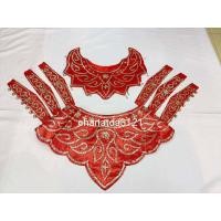 ราคา เครื่องกินรี เครื่องมโนราห์แบบถูก งานเดินดิ้นเงินดิ้นทอง ในเซ็ตมีทั้งหมดอย่างกรองคอ รัดเอว ข้อมือ ข้อเท้า ข้อแขน (15000509089)