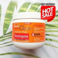 ราคา 80 OFF ราคา Sale โปรดอ่าน EXP 07 2024 นูโทรจีนา แผ่นทรีทเม้นต์ ทำความสะอาดผิวหน้า สำหรับผิวเป็นสิว Rapid Clear Treatment Pads 60 Pads Neutrogena (21531137127)