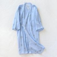ราคา เสื้อคลุมอาบน้ำผ้าฝ้ายแท้สไตล์ญี่ปุ่นชุดกิโมโนไซส์ใหญ่สำหรับผู้ชายชุดคลุมนอนชุดนอนบางสำหรับฤดูใบไม้ผลิและฤดูร้อนชุดอาบน้ำแบบผูกเชือก (21273967481)