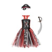 ราคา Boyroom ชุดชุดโจรสลัดเด็กผู้หญิงลายหัวกะโหลกหมวกดาบโจรสลัดชุด Tulle สำหรับปาร์ตี้คอสเพลย์ฮาโลวีน (22239496586)