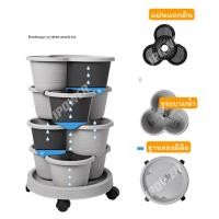 ราคา ชุด 3 ใบรวมฐานรอง กระถางต้นไม้พลาสติกกันลื่นขนาดใหญ่ กระถางคอนโด 3 ใบพร้อมฐานรองมีล้อ กระถางปลูกดอกไม้ สินค้าพร้อมส่ง (22050891102)