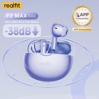 ราคา New Arrival Realfit F2 Max Active Noise Cancelling Bluetooth Earphone Intelligent Dynamic ANC Punchy Bass With Mic (22887236701)