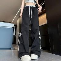 ราคา Ruo Bei Xuan ชุดเอี๊ยมกางเกงผู้หญิงมีโบว์สำหรับผู้หญิงใส่ในฤดูร้อนหลวมกางเกงขายาวเอวสูงกางเกงขาม้าใหม่ (22580893726)