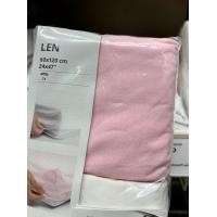 ราคา ผ้าปูที่นอนรัดมุม IKEA ผ้าปูที่นอนเด็ก ผ้าปูที่นอน เตียงเด็กอ่อน ขาว ชมพู 60x120 ซม แพค 2 ชิ้น (21523482784)