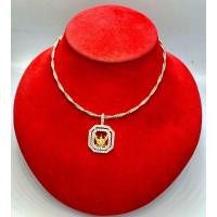 ราคา สร้อยคอช็อคเกอร์ 2 กษัตริย์ พร้อมจี้พญาครุฑล้อมด้วยเพชรสวิต ช่วยเสริมพลังอำนาจ โชคลาภ วาสนา ความสำเร็จ สร้อยคอมีความยาว 18 นิ้ว ของจริงสวยงามตรงปกค่ะ (22107712637)