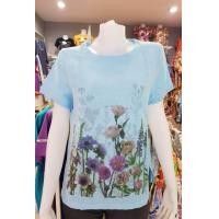 ราคา เสื้อแตงโม คอปาด ติดกระดุมหลัง 3 เม็ด แขนสั้น เนื้อผ้าไม่ยืด พิมพ์ลายด้านหน้า ผ้าฝ้ายเนื้อดีไม่ร้อน สินค้าใหม่ สินค้า มีจำนวนจำกัด ราคา 450 บาททุกไซ (15844882813)