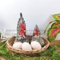 ราคา รูปปั้นไก่ ไก่ปั้น คู่ ไก่เซรามิค ไก่เซรามิคแต่งบ้าน ไก่ตกแต่งบ้าน ตุ๊กตาไก่แจ้ ไก่แจ้คู่ รุ่น ไก่พร้อมไข่ พร้อมถาดหวาย (21858117271)