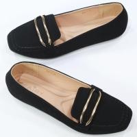 ราคา 222 3 รองเท้าหุ้มส้น พื้นนุ่มมาก หัวตัด หนังPUนิวบัค (22465993210)