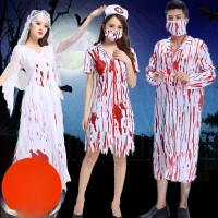 ราคา WGBHalloween Clothing Adult Cosplay Ghost Bride Bloody Horror Doctor Nurse Dressing up Makeup Ball Clothes (22847239893)