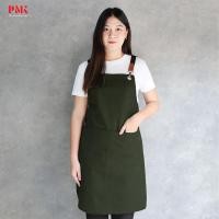 ราคา PMK 10AFPC ผ้ากันเปื้อนเต็มตัว ผ้าแคนวาส สายไขว้หลัง (22625895160)