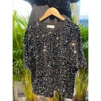 ราคา เสื้อยืด เสื้อยืดโอเวอร์ไซส์ เสื้อกลิตเตอร์ เสื้อใส่ไปปาร์ตี้ (21241654878)