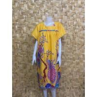 ราคา ชุดกระโปรง ชุดนอน ชุดอยู่บ้าน แขนสั้น ผ้าปาเต๊ะ สีสันสดใส ใส่สบาย ไม่ตกสี ขนาดฟรีไซร์ สิ้นค้าลายมาใหม่ (22669944978)