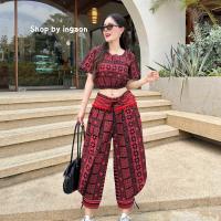 ราคา ชุดเซต เสื้อ กางเกง ชุดดอย ชุดชาวเขา (22771583469)