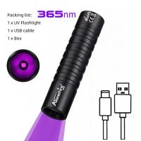ราคา Alonefire ไฟฉาย UV ขนาดเล็ก365nm 395nm SV99ชาร์จได้ USB ไฟแบล็คไลท์หลอดไฟตรวจจับสัตว์เลี้ยง (22866078491)