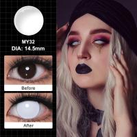ราคา Magister คอนแทคเลนส์ Original 2 ชิ้น Crazy LENS คอสเพลย์คอนแทคเลนส์สีขาว สีดำ 14 5 มม เลนส์แว่นตาสำหรับฮาโลวีนสีสันที่ไม่ซ้ำกัน Animated คอนแทคเลนส์ (22783028020)