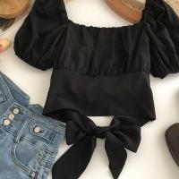 ราคา เสื้อครอปแฟชั่นสายฝอ ผูกโบว์ข้างหลัง มินิครอปสีสันสดใส เสื้อครอปเเฟชั่น เสื้อครอปสั้นลำลอง (21308233410)