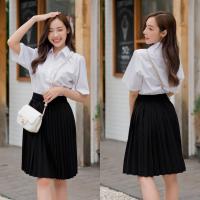 ราคา เสื้อนักศึกษาทรงบอยไม่มีกระเป๋า แขนทรงกระบอกยาว 10 นิ้ว ทรงสลิมเข้ารูป (21394408066)