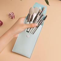 ราคา ชุดแปรงแต่งหน้า 8 ชิ้น แบบพกพาแถมฟรีกระเป๋าหนังใส่แปรงแต่งหน้า เซ็ตแปรงแต่งหน้าพกพา พร้อมส่งจากไทย (21994040192)