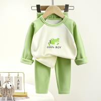 ราคา พร้อมส่ง ชุดนอนเด็กผ้ากำมะหยี่ ชุดนอนเด็กแขนยาว เซ็ต 2 ชิ้น เสื้อ กางเกงขา 5 ส่วน (22753472636)