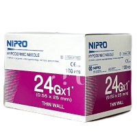 ราคา NIPRO เข็ม เบอร์ 18 30 NO 18g 20g 21g 22g 23g 24g 25g 26g 27g 30g 100ชิ้น (22865081589)