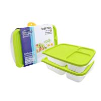 ราคา กล่องข้าว 3 ช่อง ไซส์ใหญ่ แพ็คละ 2 ใบ กล่องอาหารกลางวัน กล่องใส่อาหารแบบแบ่งช่อง กล่องถนอมอาหาร ความจุใบละ 1000 ml Super lock รุ่น 6074 (20711662784)