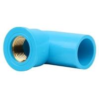 ราคา ข้อต่อ PVC ข้องอ 90 เกลียวในทองเหลือง หนา ตราช้าง SCG สีฟ้า (21932675063)