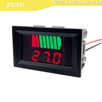 ราคา FUYU เครื่องวัดระดับการชาร์จแบตเตอรี่รถยนต์12V 24V 36V 48V 60V เครื่องทดสอบความจุแบตเตอรี่ลิเธียมจอแสดงผลสีฟ้า (21812419241)
