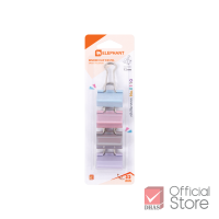 ราคา Elephant คลิปหนีบ คลิปหนีบกระดาษ สีพาสเทล No E110 E111 E112 จำนวน 1 แผง (22726447812)