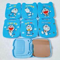 ราคา กระจกหวีพกพา กระจกหวีด้าม ลายแมวโดเรม่อน (22095670129)