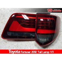 ราคา ไฟท้าย ไฟท้ายแต่ง Fortuner 2012 2013 2014 ลาย Lexus V3 สี ดำแดง (9248847112)