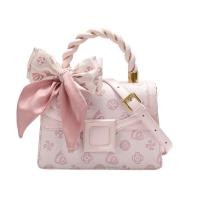 ราคา ทันสมัย นูนสีชมพู หนัง กระเป๋าถือ ผู้หญิง กระเป๋าสะพายข้าง 2024 ใหม่ สไตล์เกาหลี กระเป๋าสะพายทรง Satchel สี่เหลี่ยมเล็ก (22369903082)